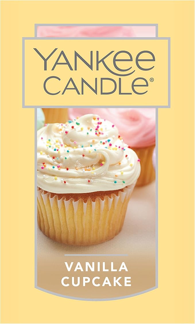 Yankee Candle Vanilla Cupcake Scented Classic 22oz Large Jar Single Wick Candle, Over 110 Hours of Burn Time, Ideal for Creating Relaxing Ambience & Holiday Gifting