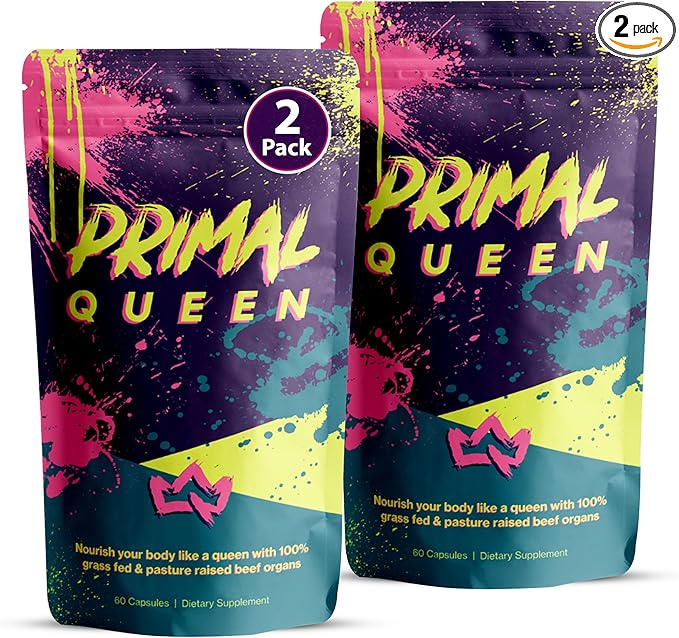 Female-Optimized Beef Organ Superfood Supplement (Beef Liver, Kidney, Heart, & 3 More) - 100% Grass Fed, Pasture Raised Cattle - Balance Hormones, Energy, & More for Women (Pack of 2)