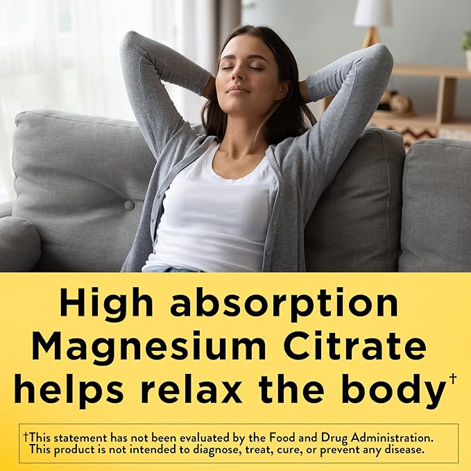 Nature Made High Absorption Magnesium Citrate 200 mg per serving, Magnesium Supplement for Muscle, Nerve, Bone and Heart Support, 90 Magnesium Gummies, 45 Day Supply