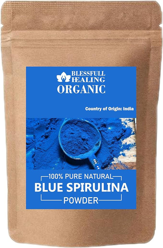 Organic Blue Spirulina Powder 100% Pure Natural 3.5 oz / 100 Gram