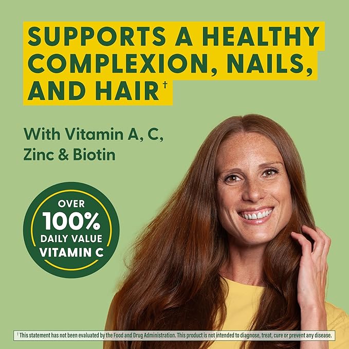 MegaFood Skin, Nails & Hair 2 - for Women & Men - Biotin, Vitamin A, C, Zinc, Vitamin B6, E, Pantothenic Acid - Vegan - Made Without 9 Food Allergens - 60 Tabs (30 Servings)