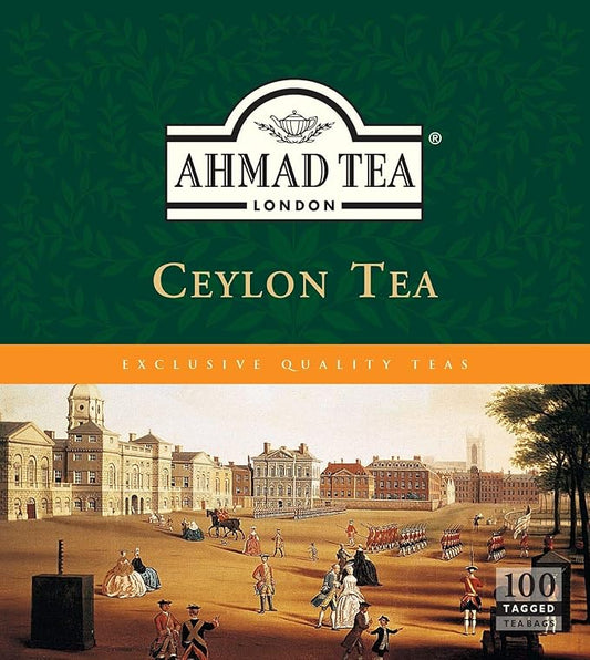 Ahmad Tea Ceylon tagged teabags, no envelopes, 100 count (Pack of 1)