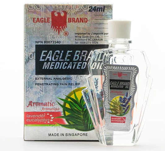 Eagle Brand Natural Aromatic Lavender Medicated Oil for Muscle Aches and Pains, Includes One Individual .8 oz. Bottle